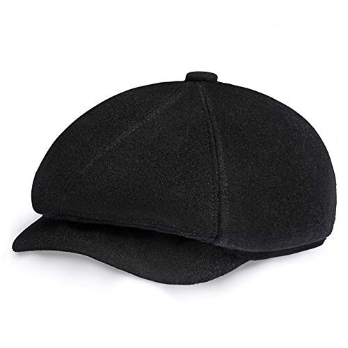 BABEYOND Newsboy Hat Cap for Men Women Gatsby Hat for Men 1920s Mens Gatsby Costume Accessories -Black-