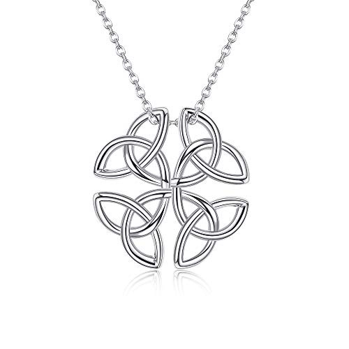 Sllaiss 925 Sterling Silver Good Luck Irish Celtic Knot Necklaces Infinity Endless Love Pendant Necklace for Women for Anniversary Birthday