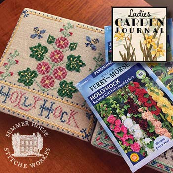 Ladies Garden Journal 2 - Holly Hock Cross Stitch Chart