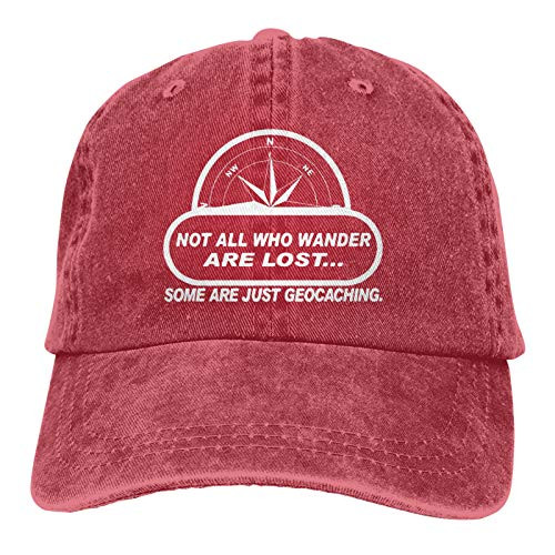 Denim Cap Not All Wander Lost Geocaching Baseball Dad Cap Classic Adjustable Casual Sports for Men Women Hats