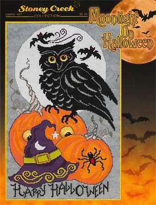 Moonlight On Halloween Cross Stitch Chart