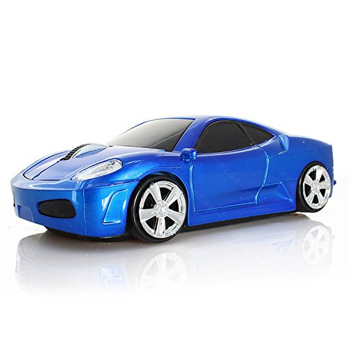 Jinfili 2.4Ghz Wireless Car Shape Mouse 3D Optical Gaming Mice USB Mini Receiver for PC Laptop Computer