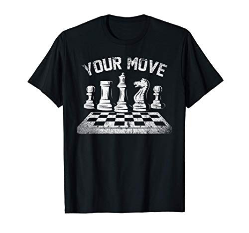 Checkered Board Your Move Board Game Checkmate Chess T-Shirt