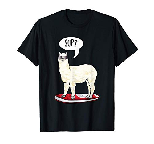 Funny Stand Up Paddleboard Paddleboarding Joke Llamas Llama T-Shirt