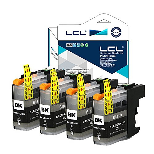 LCL Compatible Ink Cartridge Replacement for Brother LC203XL LC201XL LC203 LC201 LC203BK LC201BK MFC-J4320DW J4420DW J4620DW J5520DW J5620DW J5720DW J460DW J480DW J485DW J680DW J880DW (4-Pack Black) LCL Compatible Ink Cartridge Replacement for Brother LC203XL LC201XL LC203 LC201 LC203BK LC201BK MFC-J4320DW J4420DW J4620DW J5520DW J5620DW J5720DW J460DW J480DW J485DW J680DW J880DW (4-Pack Black)