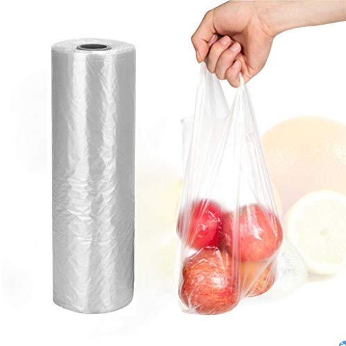 JLFSDB Plastic Produce Bag Roll 4235CM Vegetable Food Bread and Grocery Clear Bag Safety Storage Wrapping Bags 100 Bags/Roll