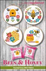 Bees  and  Honey Chart -Cross Stitch Chart-