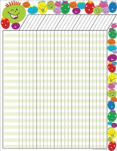 Teacher Created Resources Silly Smiles Incentive Chart- Multi Color -7670-
