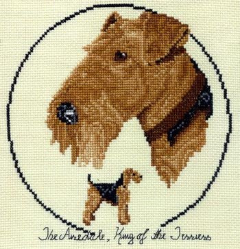 Pegasus Originals Airedale Terrier Counted Cross Stitch Chart Pack