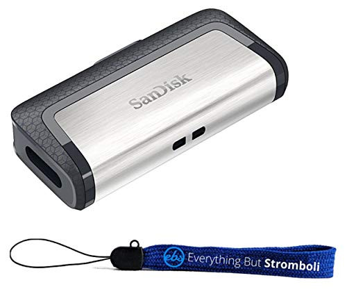 SanDisk Ultra 32GB Dual Drive USB Type-C Flash Drive Bundle -SDDDC2-032G-G46- with Everything But Stromboli -TM- Lanyard -32GB-