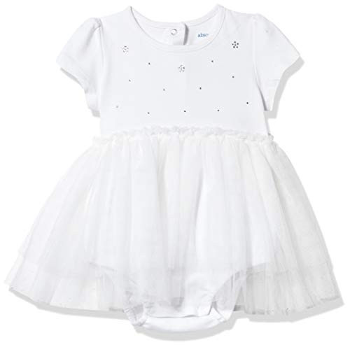 absorba Baby Girls' Short Sleeves Romper- White- 12M