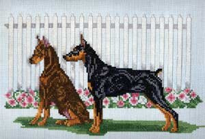 Pegasus Originals Dobermans Counted Cross Stitch Chart