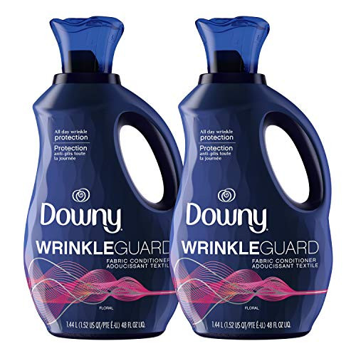 Downy Wrinkleguard Liquid Fabric Softener and Conditioner- Floral- 48 Fl Oz. Bottle- 2 Count
