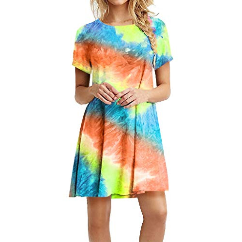 UQGHQO Summer Dresses for Women-Women's 2021 Casual Crew Neck Short Sleeve Ruched Stretchy Bodycon T Shirt Short Mini Dress Orange UQGHQO Summer Dresses for Women-Women's 2021 Casual Crew Neck Short Sleeve Ruched Stretchy Bodycon T Shirt Short Mini Dress Orange
