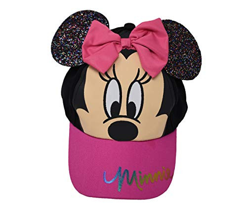 Disney Minnie Mouse Baseball Cap with Pink Bow and Glittery Ears