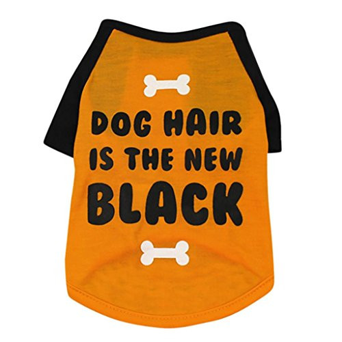 Howstar Pet Shirts Super Cute Printed Puppy T Shirt Dogs Clothes Vest Summer Tops Apparel -M- Orange- Howstar Pet Shirts Super Cute Printed Puppy T Shirt Dogs Clothes Vest Summer Tops Apparel -M- Orange-