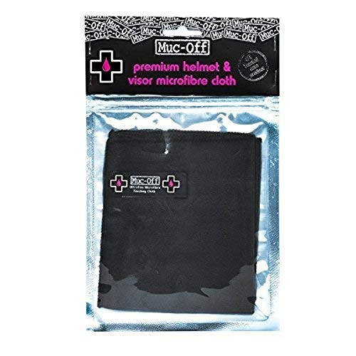 Muc Off Premium Helmet  and  Visor Microfiber Cloth - Travel Sized- Cleaning and Polishing Cloth - Ideal for Use On Delicate Finishes