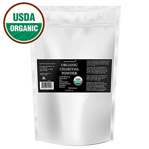 Smart Solutions Organic Charcoal Powder- 1 lb - USDA Certified Organic Bulk Food Grade Powder- Non-GMO- Vegan- No Fillers - 100 percent Pure Use for Teeth Whitening- Facial Masks- Detoxing Smart Solutions Organic Charcoal Powder- 1 lb - USDA Certified Organic Bulk Food Grade Powder- Non-GMO- Vegan- No Fillers - 100 percent Pure Use for Teeth Whitening- Facial Masks- Detoxing