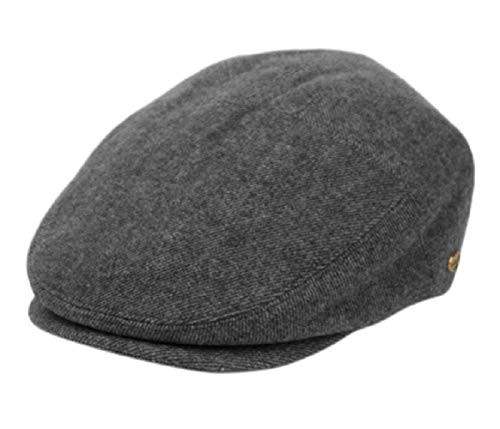 Men's Premium Tweed Wool Newsboy Ivy Hat- Small-Medium- Gray