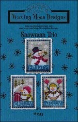 Snowman Trio Cross Stitch Chart