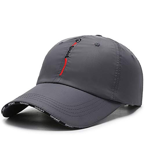 Croogo Unstructured Sports Hat Quick Dry Baseball Cap Breathable Outdoor Golf UV Protection Sun Hats Unisex-Dark Gray-CP13