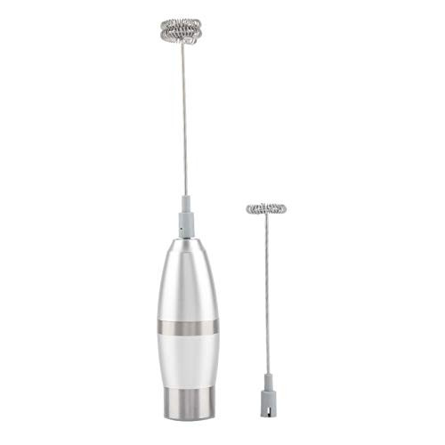 Phisscii Milk Frother-Handheld Electric Milk Frother Coffee Foam Maker with Stainless Steel Spring Whisks Stirrers
