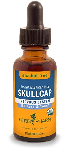 Herb Pharm Certified Organic Skullcap Liquid Extract for Nervous System Support- 1 Fl Oz