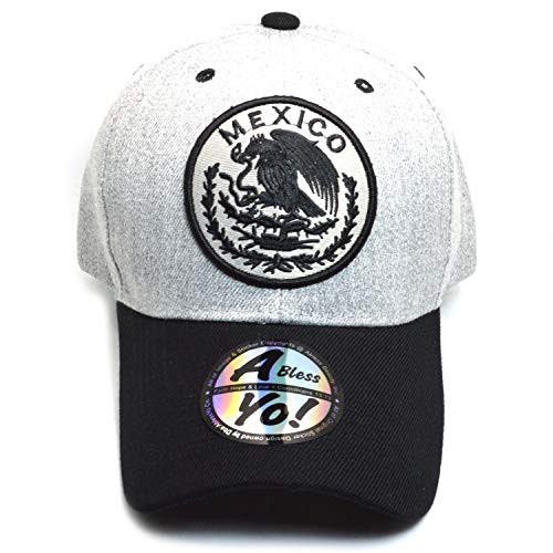 A Bless Yo Mexican hat Mexico Federal Logo Embroidered Curved Baseball Cap AYO6037 -Mexico-