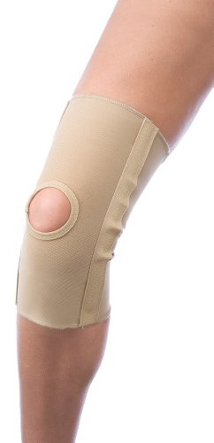 Body Sport Slip On Knee Compression Sleeve with Open Patella and Stays Knee Brace- Small