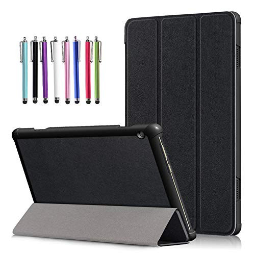 Epicgadget Case for Lenovo Tab M10 (TB-X605F), Slim Lightweight Trifold Stand Cover Case for Lenovo Tablet M10 10.1 Inch 2018 (Black)
