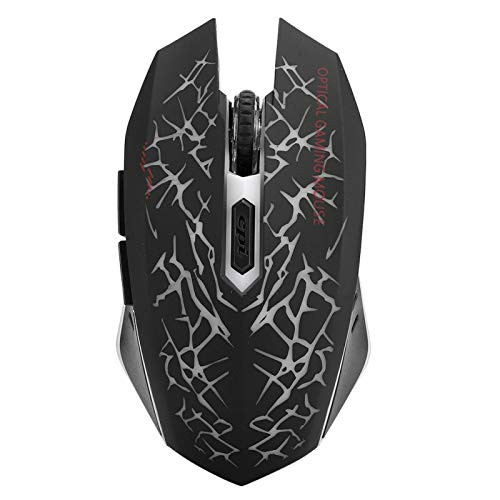 Gaming Mouse Fun Colorful LED Rechargeable Mouse-Mouse Wireless Mouse Black for Laptop for Desktop for Notebook