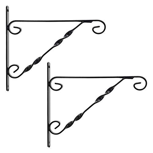 Arcadia Garden Products BR01 2 Pack 12inch Hebron Bracket- Black