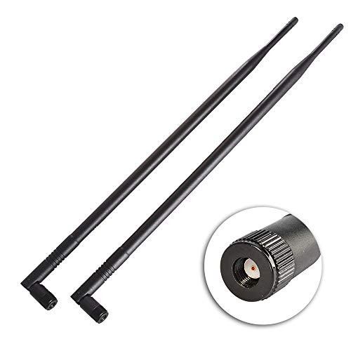 Bingfu Dual Band WiFi 2.4GHz 5Ghz 5.8Ghz 9dBi RP-SMA Male Antenna (2-Pack) for Wireless Mini PCI Express WiFi Adapter PCI-E Network Card USB WiFi Adapter WiFi Router Booster Repeater Security Camera