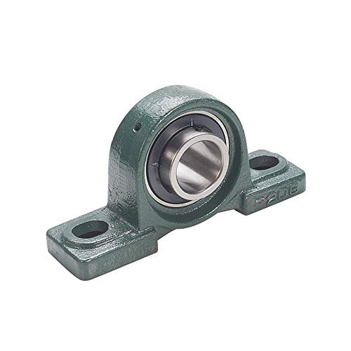 Othmro UCP206 flanged Pillow Block Bearing- 30mm Bore Diameter- Bearing Steel cast Iron- Set Screw Lock 1pcs
