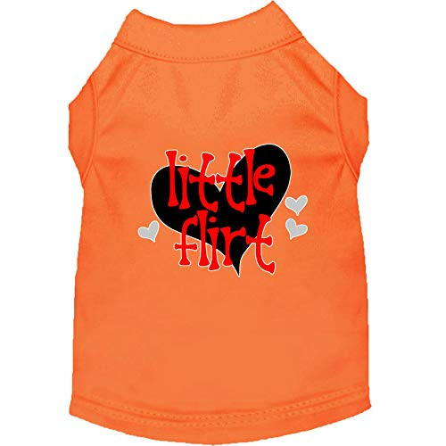 Mirage Pet Product Little Flirt Screen Print Dog Shirt Orange Med