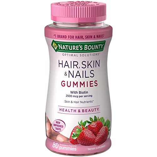 Natures Bounty Optimal Solutions Hair- Skin and Nails Gummies- 80 Count
