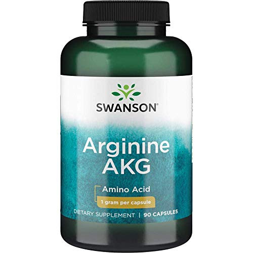 Swanson Amino Acid Maximum Strength Arginine Akg Nitric Oxide Enhancer 1000 Milligrams 90 Capsules