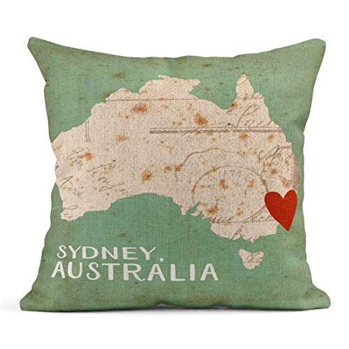 Mr.Q Decorative Throw Pillows Covers 18 X 18 Inch Sydney Australia Signs Mothers Day Throw Pillow Covers Cute Soft and Cozy for Women Couch Sofa Bench Teen-Boys Unisex-Teen Teen-Girls Children