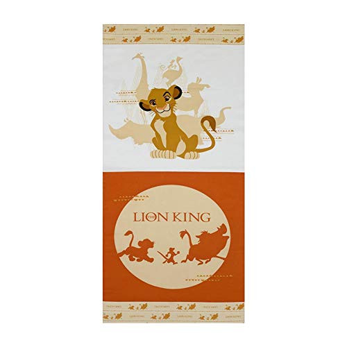 Eugene Textiles Disney The Lion King 18inch Panel Orange- Orange
