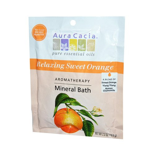 Aura Cacia Aromatherapy Mineral Bath Relaxing Sweet Orange -- 2.5 oz