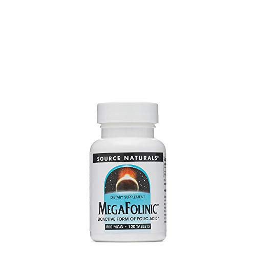 Mega Folinic Source Naturals- Inc. 120 Tabs