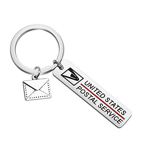 FAADBUK Post Office Keychain Postman Gift United States Postal Service Jewelry Gift for Postal Staff -Post Office Keychain-