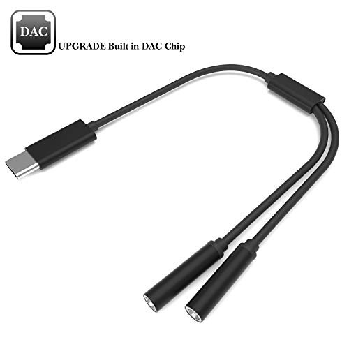 USB C to 3.5mm Audio Headphone Stereo Connector, XIIVIO Type C to 3.5mm Aux Microphone Female Adapter with Female Audio Splitter Cable Compatible with Google Pixel 3/2 /XL,HTC,iPad Pro 2018 (Black) USB C to 3.5mm Audio Headphone Stereo Connector, XIIVIO Type C to 3.5mm Aux Microphone Female Adapter with Female Audio Splitter Cable Compatible with Google Pixel 3/2 /XL,HTC,iPad Pro 2018 (Black)