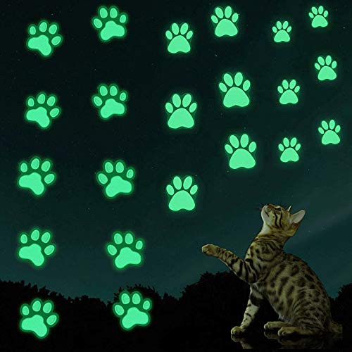 Glow in The Dark Cat Dog Paw Print Stickers Luminous Wall Stickers Birthday Christmas Gifts for Baby Boys Girls Kids Bedroom Decoration Glow in The Dark Cat Dog Paw Print Stickers Luminous Wall Stickers Birthday Christmas Gifts for Baby Boys Girls Kids Bedroom Decoration