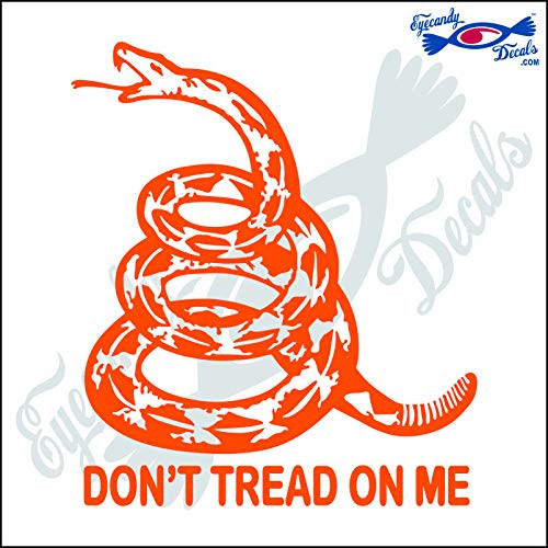 Eyecandy Decals Don't Tread ON ME 6inch Decal Orange