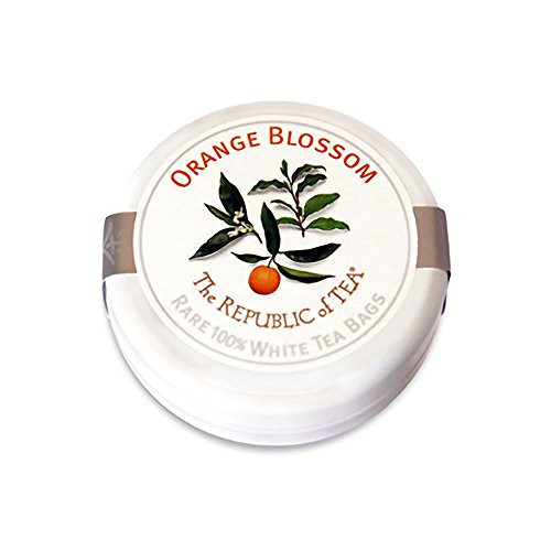 The Republic of Tea Orange Blossom White Tea- 6 Tea Bags- Authentic 100 percent White Tea- Fresh Citrus Blend
