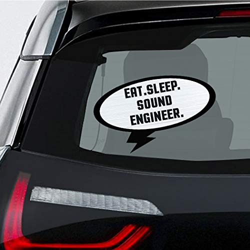Makoroni - EAT Sleep Sound Engineer Car Laptop Wall Sticker Decal - 6inchx3.5inch- u34