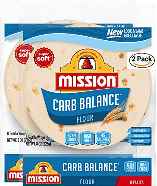 Mission Carb Balance Fajita Tortillas- Low Carb- Keto- 8 Count - 2 Packs Mission Carb Balance Fajita Tortillas- Low Carb- Keto- 8 Count - 2 Packs