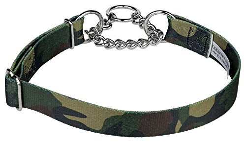 Country Brook Design Woodland Camo Half Check Dog Collar - Large