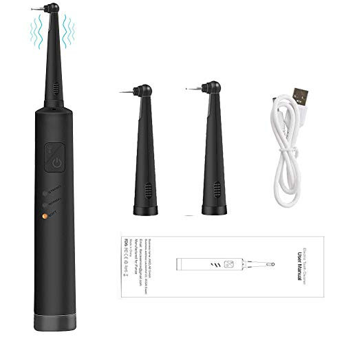 Electric Dental Calculus Plaque Remover - High-Frequency Vibration Tartar Scraper for Tooth Stains Plaque Removal- Teeth Cleaning Tool kit With 2 Cleaning Heads Mouth Mirror Tongue Cleaner